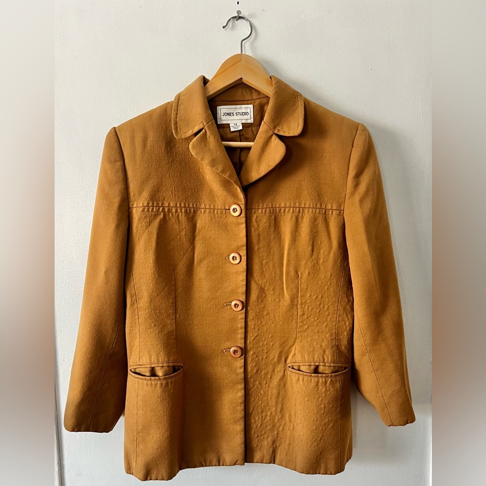 Jones Studio Wool Women's Brown Blazer